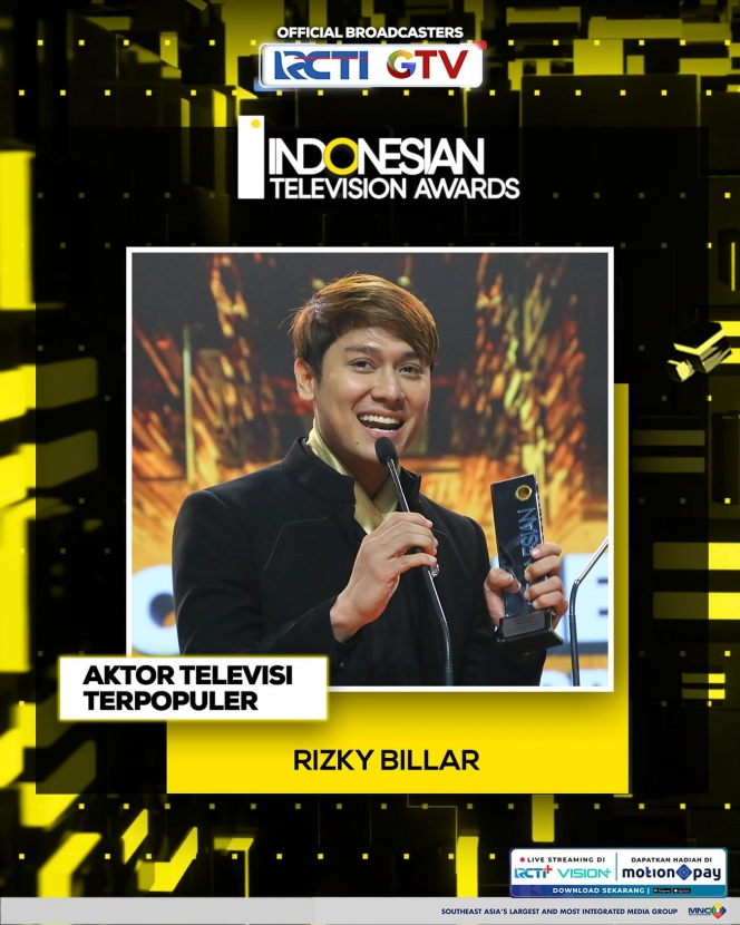 10 Foto Rizky Billar dan Lesti Kejora di Indonesian Television Awards 2024, Borong Piala nih!