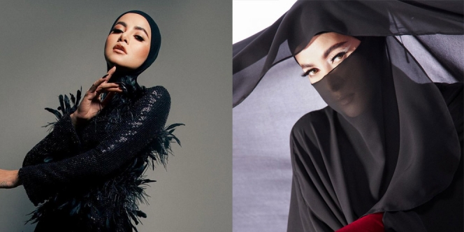 Pemotretan Terbaru Olla Ramlan Pancarkan Vibes Elegan dan Stylish, Tampak Misterius dengan Cadar Hitam