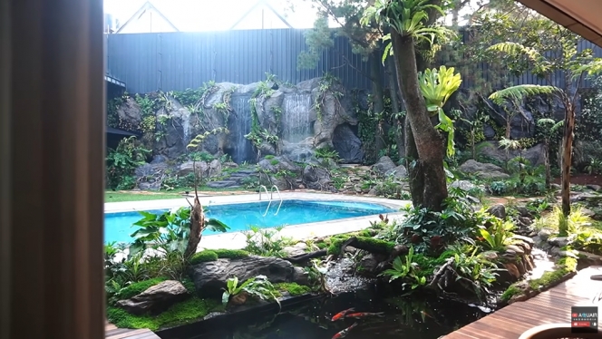 13 Foto Rainforest Garden di Rumah Raffi Ahmad, Air Terjun dan Sungai Buatan bak Cuilan Surga