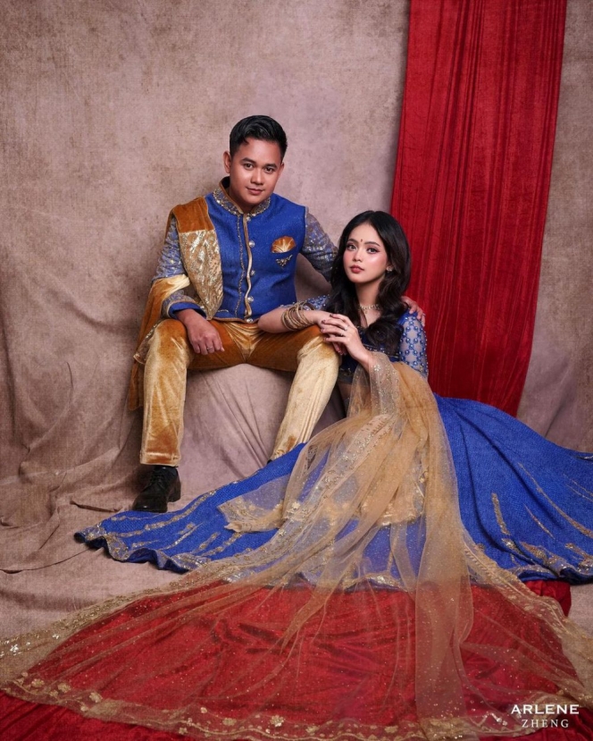 7 Foto Putri Isnari dan Suami Melakukan Photoshoot Tema Bollywood, Bak Pasangan India di Film-film!