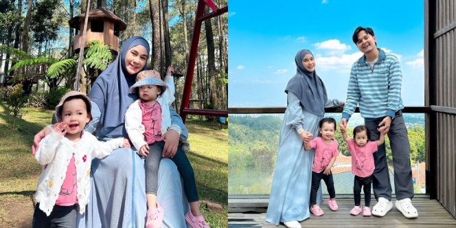 Sambil Baby Moon, Ini Foto Anisa Rahma Ajak Si Kembar Liburan ke Lembang Bareng Geng Butterfly