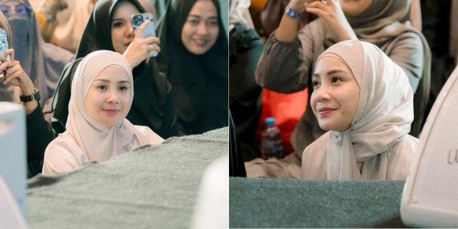 Begini Potret Cantik Nagita Slavina saat Hadiri Kajian Ustadz Hanan Attaki! 