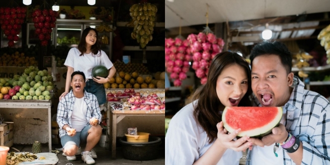 Romantis Abis, Ini Deretan Foto Prewedding Kedua Dustin Tiffani dan Kekasih di Pasar Buah