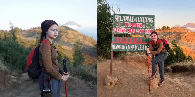 Deretan Foto Tissa Biani Mendaki Gunung Prau Bareng Sang Kekasih Demi Rayakan Ultah di Atas Puncak