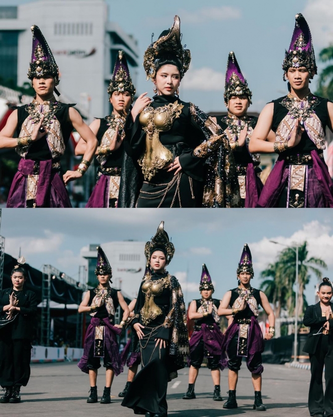 10 Foto Tiara Andini di Gelaran Jember Fashion Carnaval, Tampil bak Kanjeng Ratu saat Menyapa Rakyat