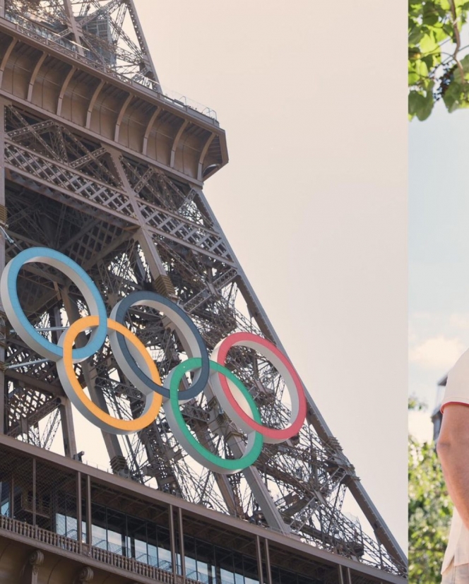 7 Foto Gading Marten Menghadiri Olimpiade Paris 2024, Jadi Fotografer Dadakan di Menara Eiffel