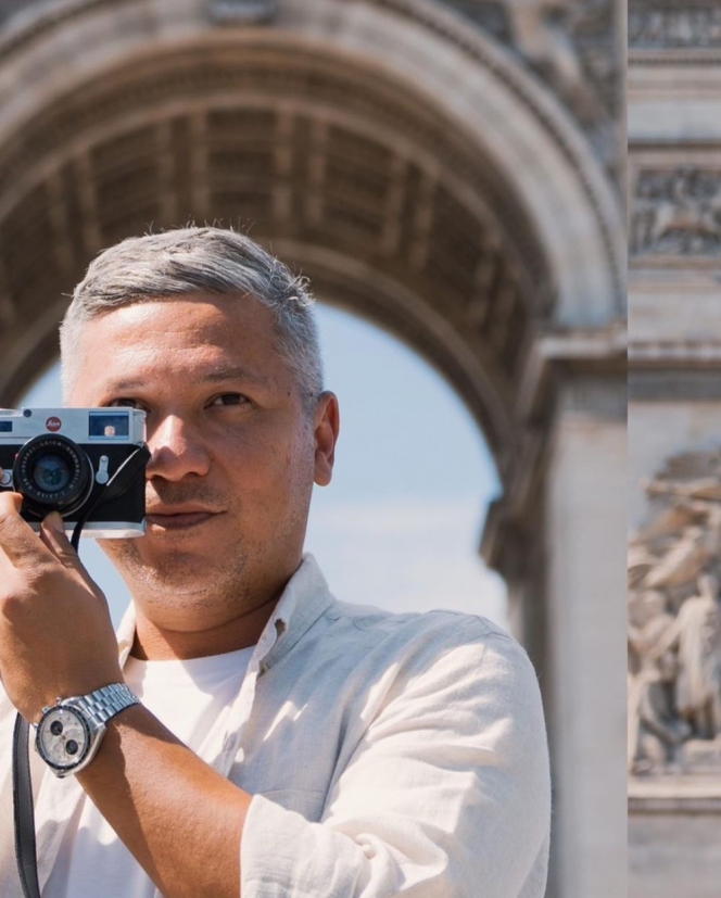 7 Foto Gading Marten Menghadiri Olimpiade Paris 2024, Jadi Fotografer Dadakan di Menara Eiffel